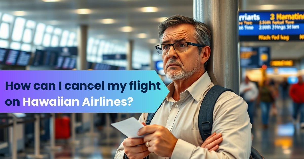How can I cancel my flight on Hawaiian Airlines?